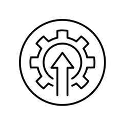 Asset management line icon vector, with editable stroke, ideal for finance apps, robo-investment tools, and wealth tracking systems