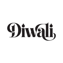 diwali hand lettering typography