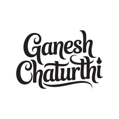 ganesh chaturthi lettering hand written typography