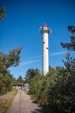 Tower at military zone where missiles and radar equipment were located, Lubiatowo, Poland. 46th Air Defense Missile Squadron