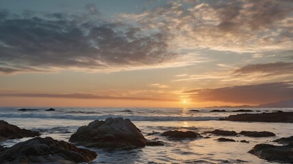 Fototapeta premium sunset over the sea