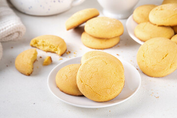 Homemade classic shortbread sugar cookies