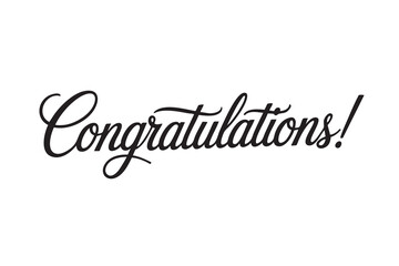 congratulations calligraphy text typography