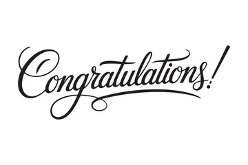 congratulations calligraphy text typography