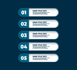 set of dark blue vector plates infographic template design your text on a light background