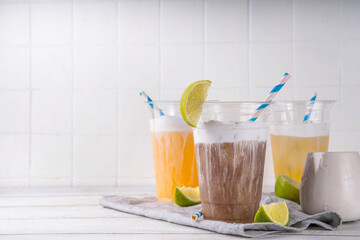 Dirty soda, soda and creamer alcohol free mocktail