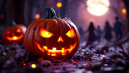Obraz premium Gruselige und skurrile Halloween-Makrofotografie mit einem Hauch von Hyperrealismus.