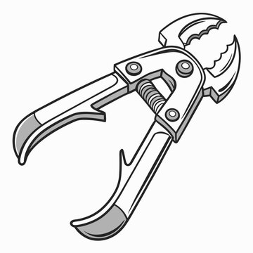 pruning shears black and white clip art preview