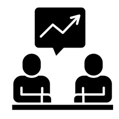 Business Plan Discussion  Icon Element For Design	