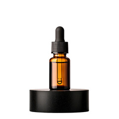 Obraz premium Essential oil dropper bottle for aromatherapy isolated against a transparent background..