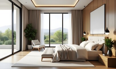 Bright Bedroom Space with Minimal Furnishings