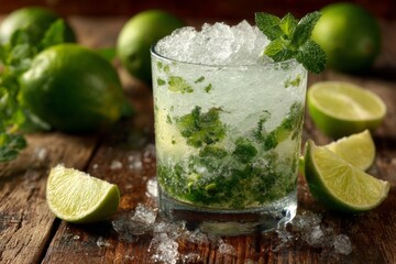 Refreshing Mojito Cocktail with Lime and Mint