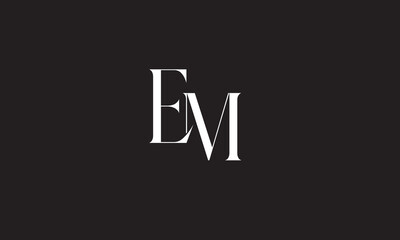 EM, ME, E , M , Abstract Letters Logo Monogram	