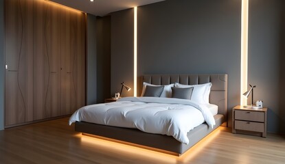 Tastefully Decorated Bedroom with Soft Textiles
