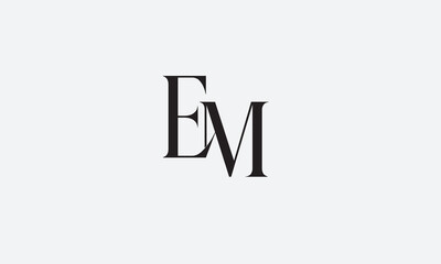 EM, ME, E , M , Abstract Letters Logo Monogram	
