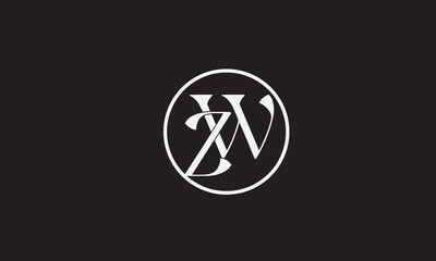ZW, WZ , Z , W, Abstract Letters Logo Monogram	