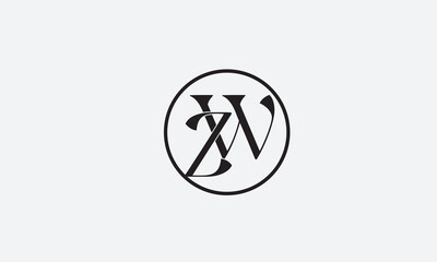 ZW, WZ , Z , W, Abstract Letters Logo Monogram	