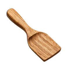 Wooden spatula for cooking and serving food isolated against a transparent background..