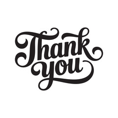 thank you hand lettering text design