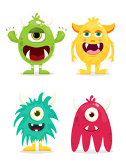 Cute monsters. cartoon characters 