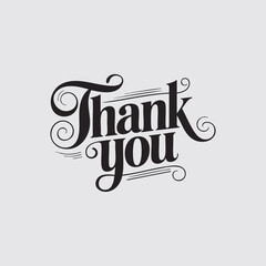 thank you hand lettering text design