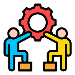 Two People  Icon Element For Design	
