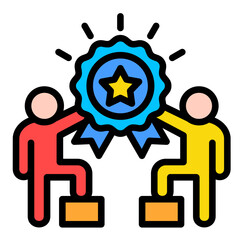 Fototapeta premium Win-Win Strategy Icon Element For Design 