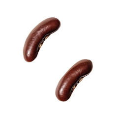 Two kidney beans floating on a transparent background vector, showcasing healthy eating and plantbased protein