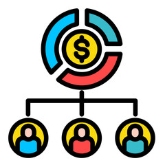 Equity Sharing  Icon Element For Design	