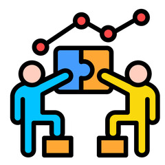 Merged Graphs  Icon Element For Design	