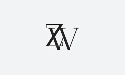 ZW, WZ , Z , W, Abstract Letters Logo Monogram	