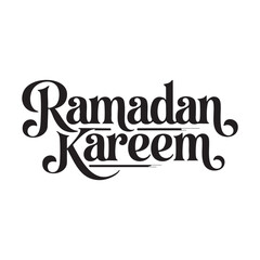 ramadan kareem hand lettering text design