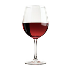 Elegant glass of red wine on a transparent background vector, showcasing rich color and clarity Concept of celebration, indulgence, and fine dining