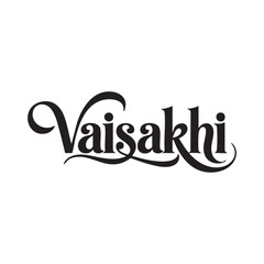 vaisakhi hand lettering text design