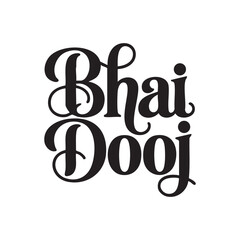 bhai dooj hand lettering text design