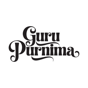 guru purnima hand lettering text design