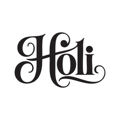 Holi calligraphy text
