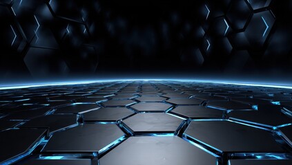Futuristic Hexagon Pattern Background
