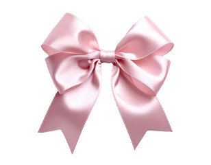 pink bow on white background