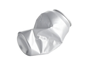 rumpled empty blank soda can