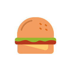 Vector Illustration of a Delicious Hamburger on Transparent Background