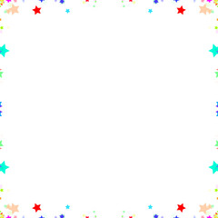 Obraz premium Colorful Star Burst Frame. Png file . With transparent background