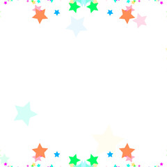 Colorful Star Burst Frame. Png file . With transparent background