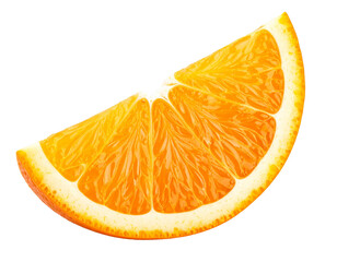 orange slice isolated on white background