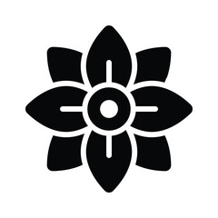 Obraz premium Get this glyph icon of blooming plumeria flower