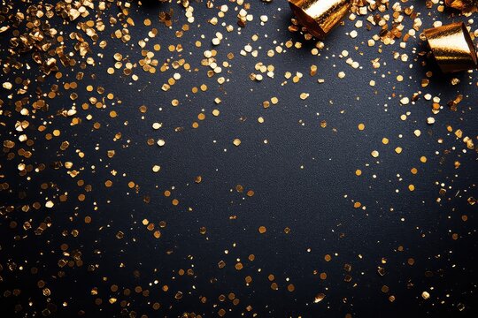 a card for a retirement celebration with gold accents and confetti