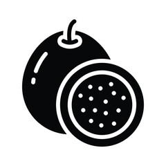 A trendy glyph icon of passion fruit, easy to edit