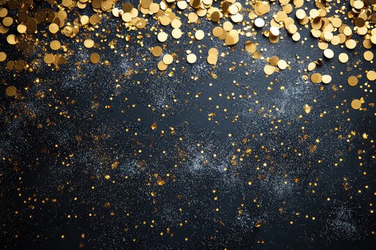 a card for a retirement celebration with gold accents and confetti