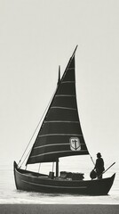 Monochrome Sailboat