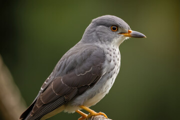 A bird perched at the top of a tree branch, looking around